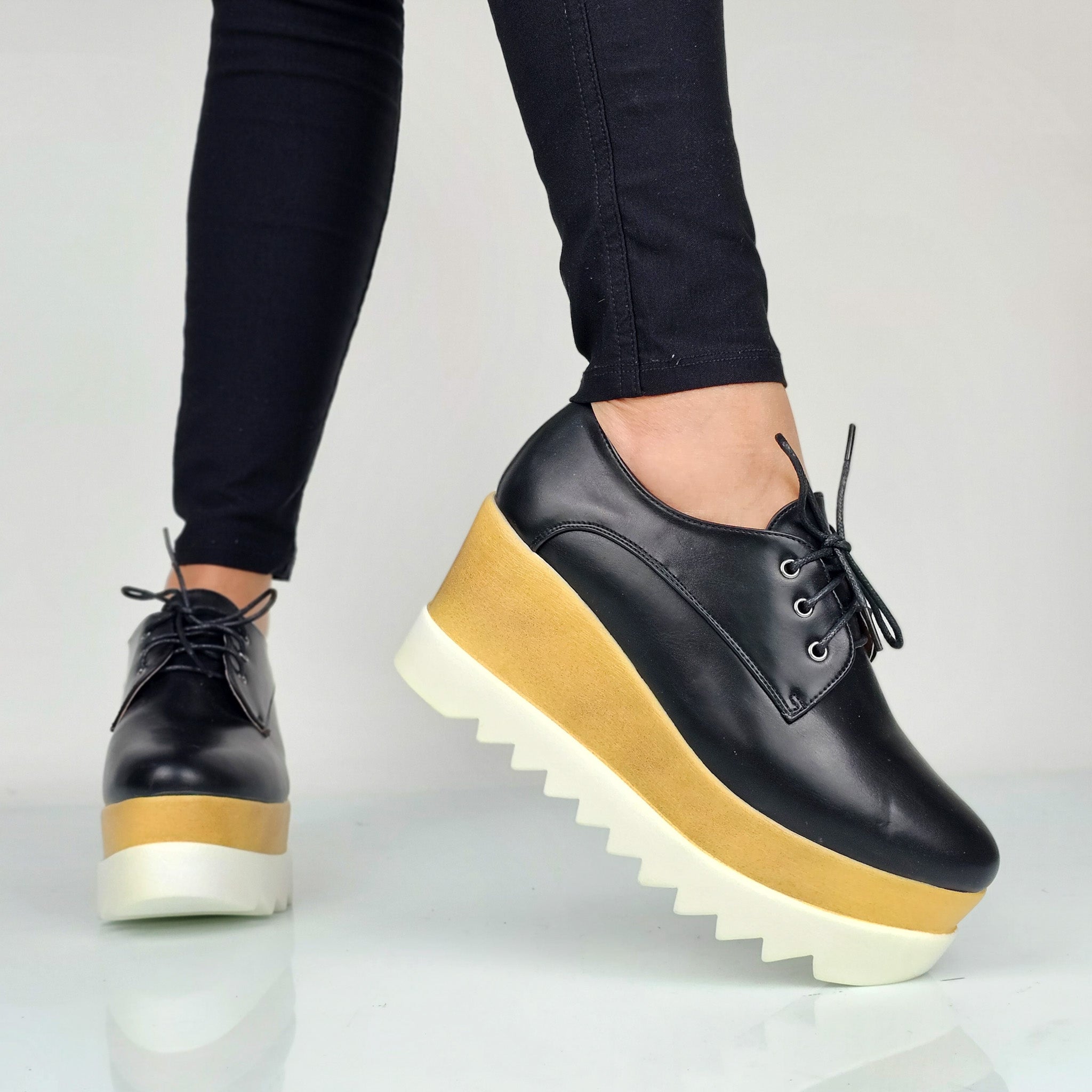 Linda - Stringate Donna Con Platform