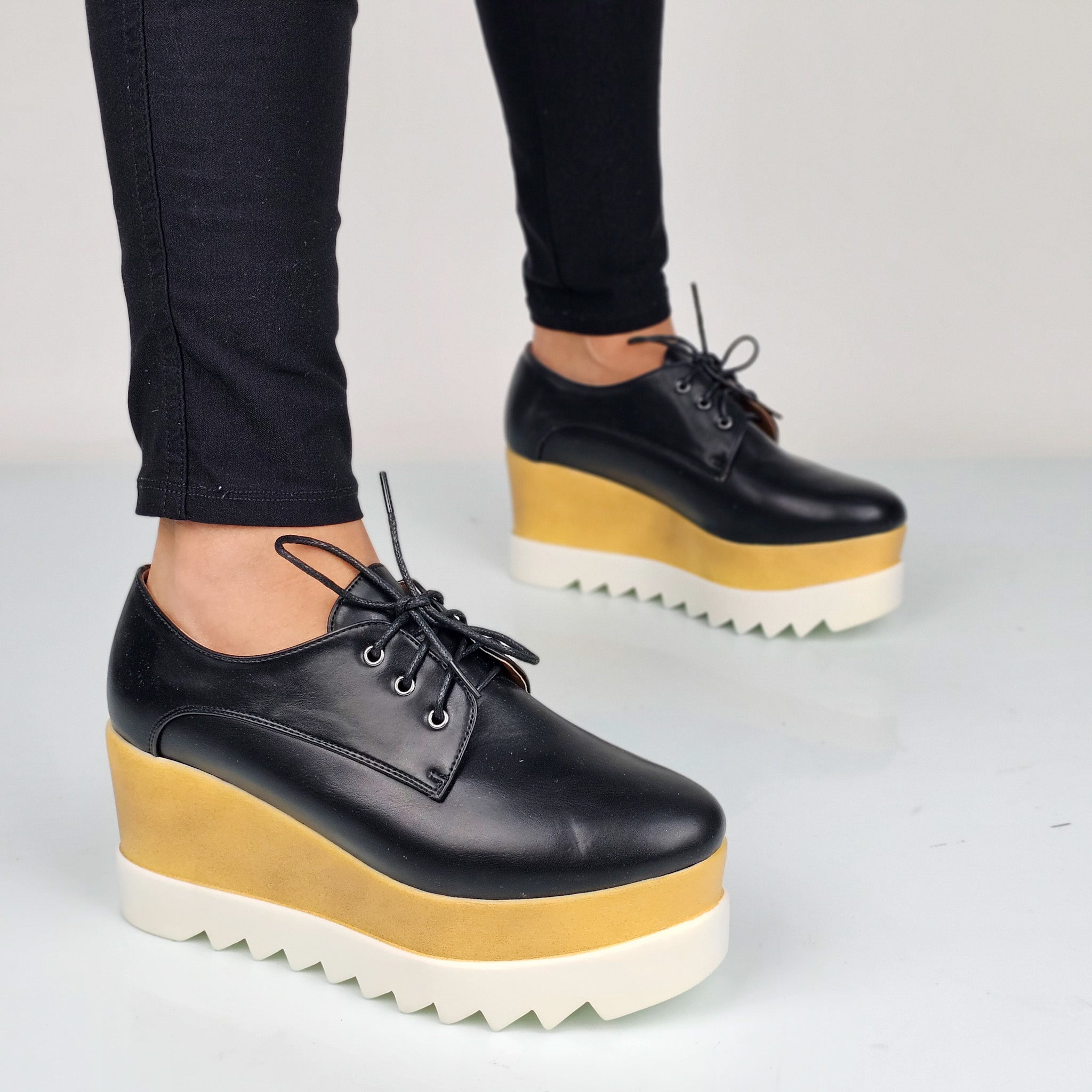 Linda - Stringate Donna Con Platform