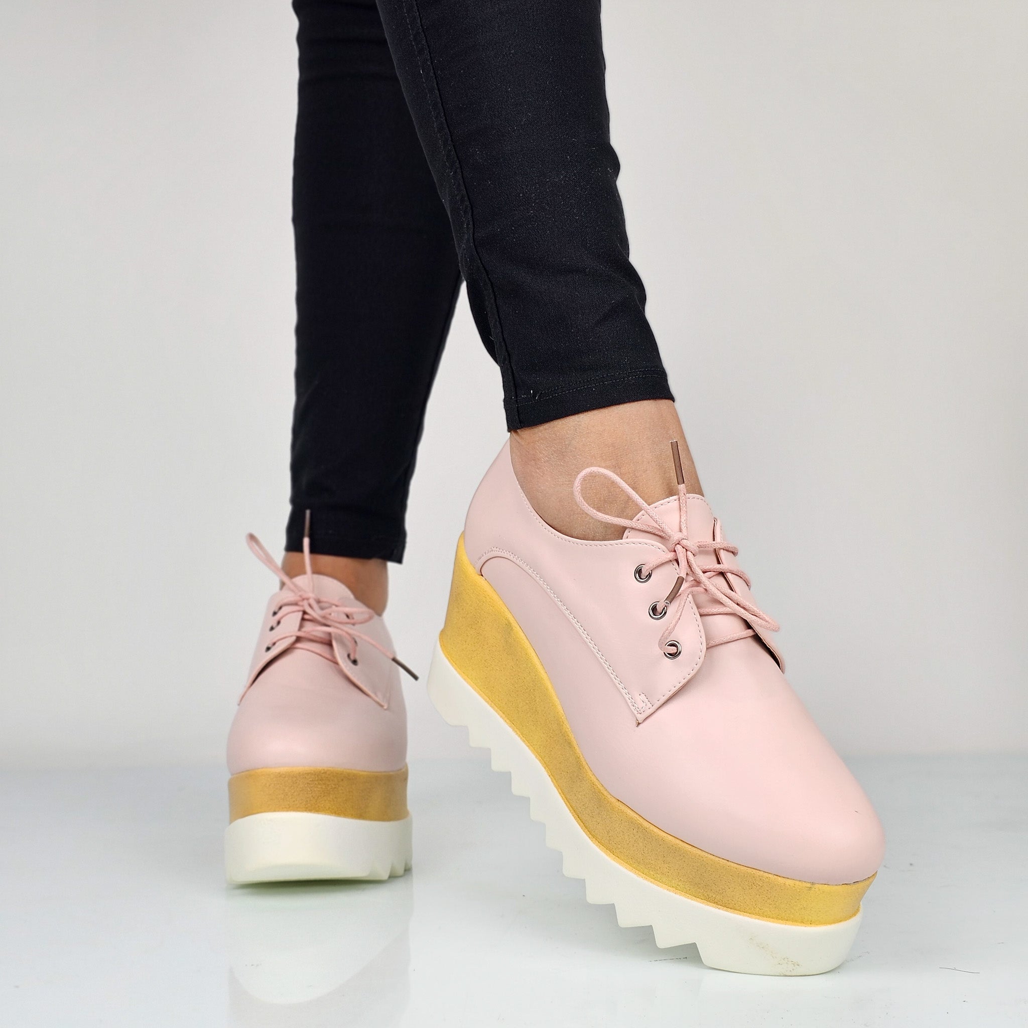 Linda - Stringate Donna Con Platform
