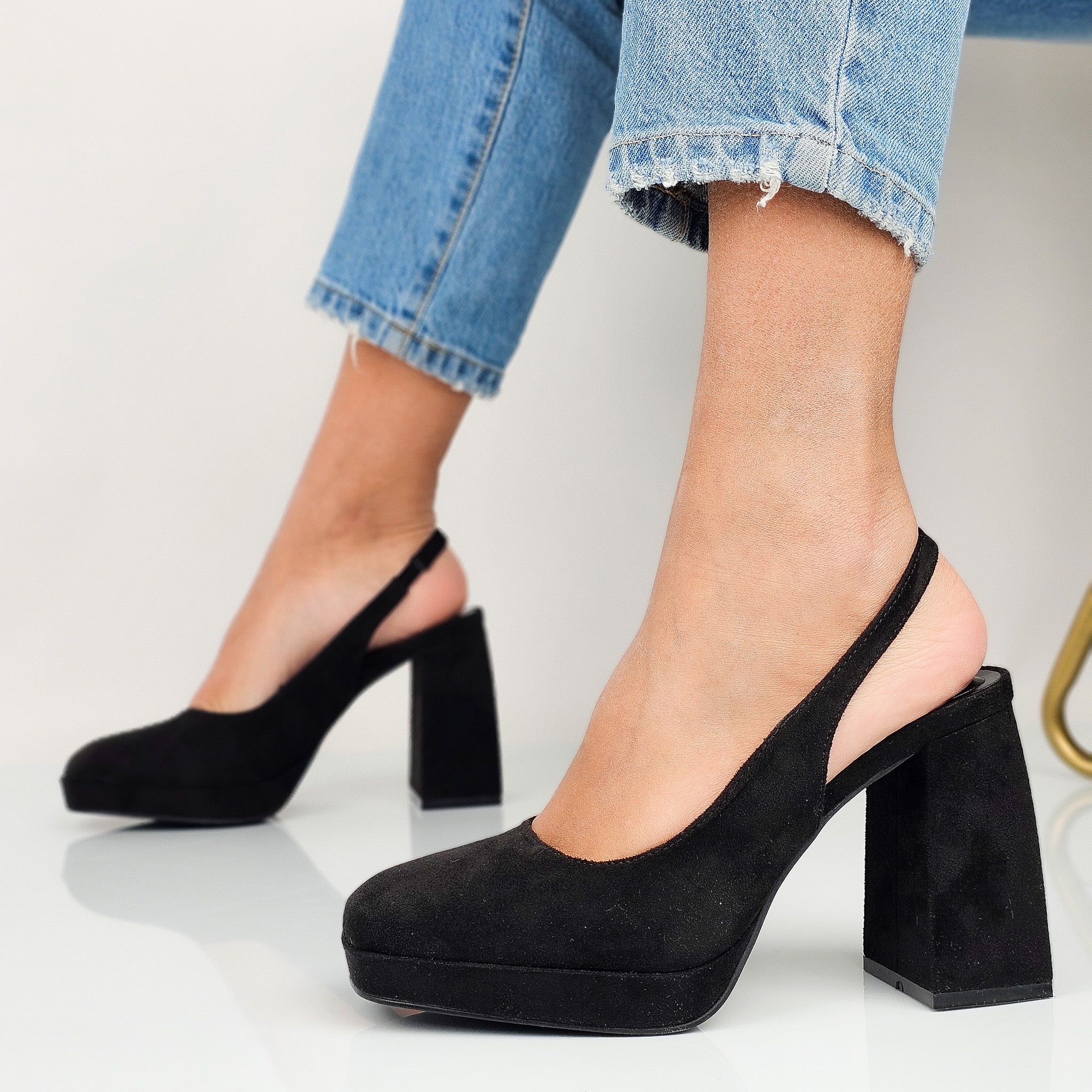 Alba - Decollette Slingback Tacco Largo