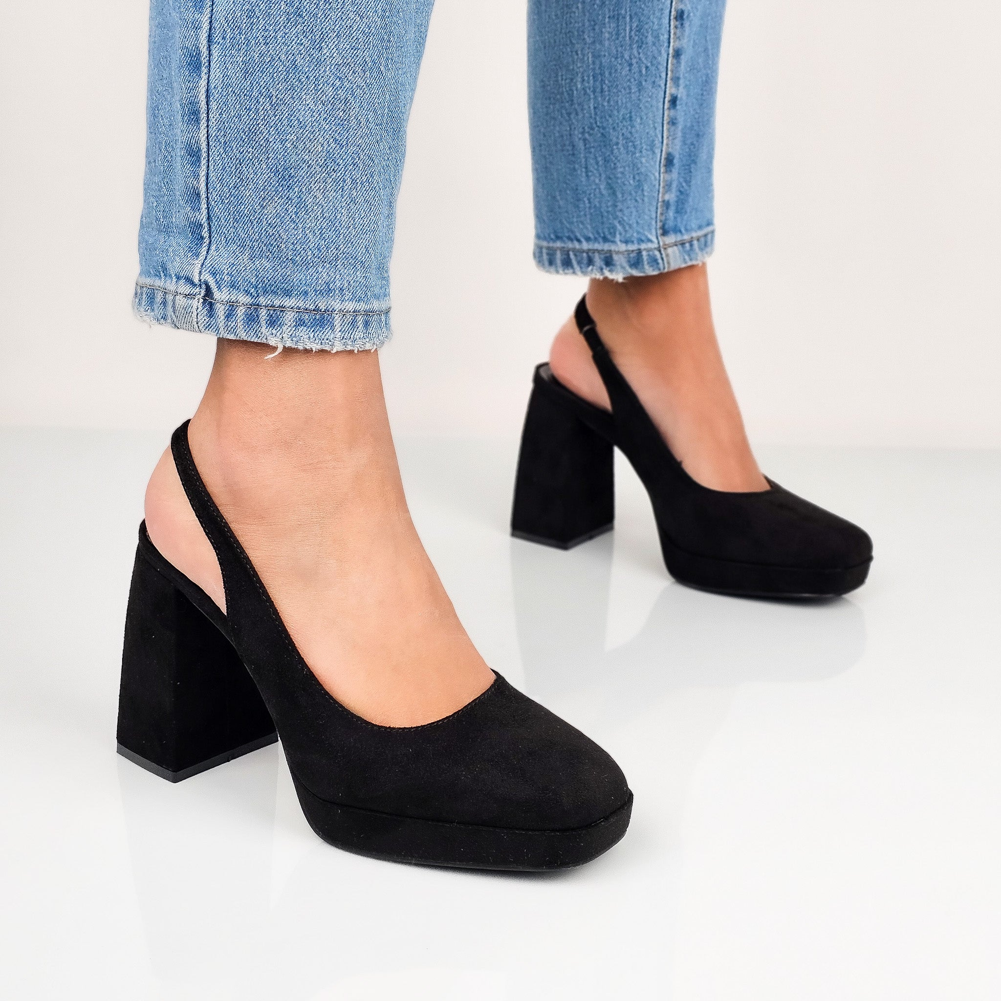 Alba - Decollette Slingback Tacco Largo