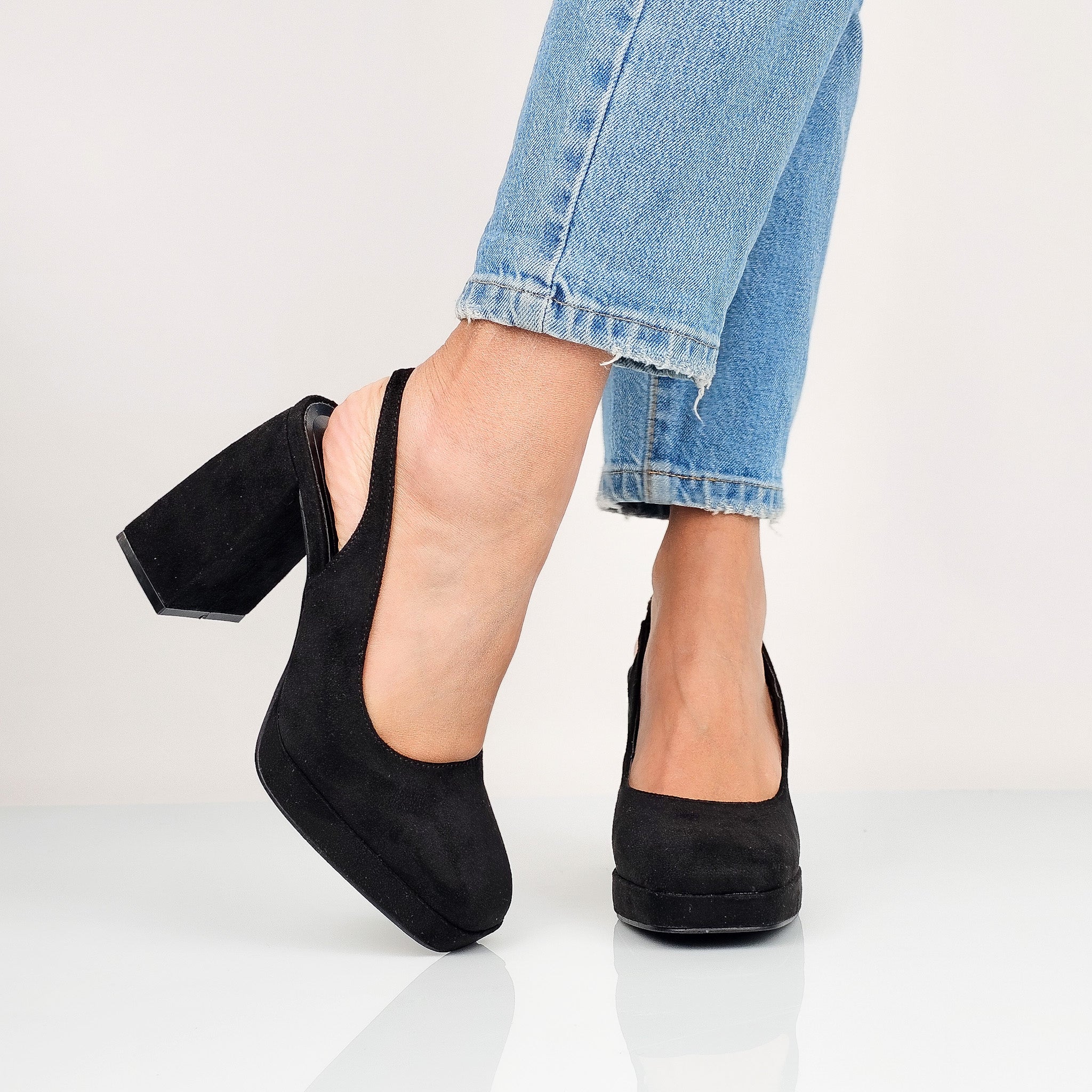 Alba - Decollette Slingback Tacco Largo
