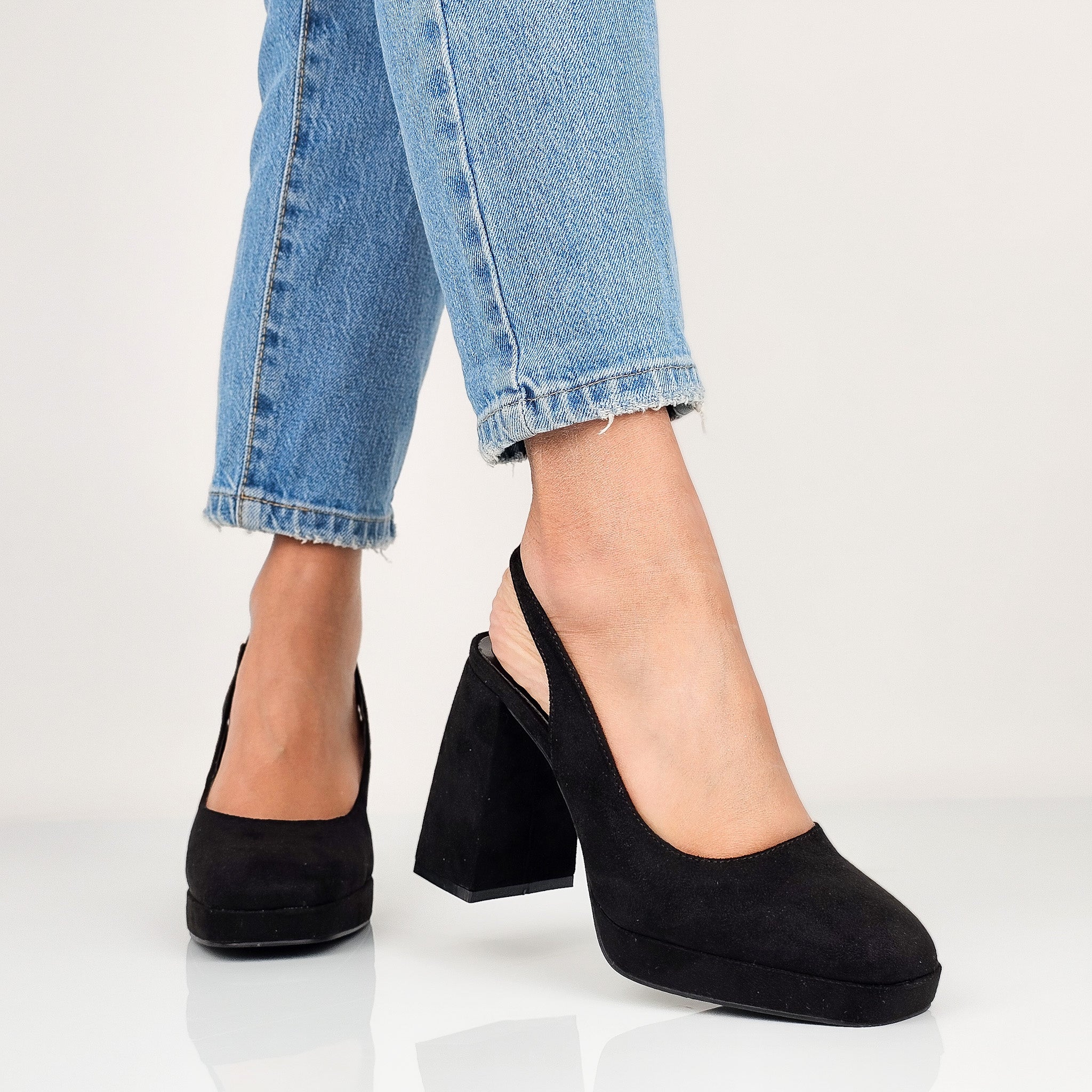 Alba - Decollette Slingback Tacco Largo