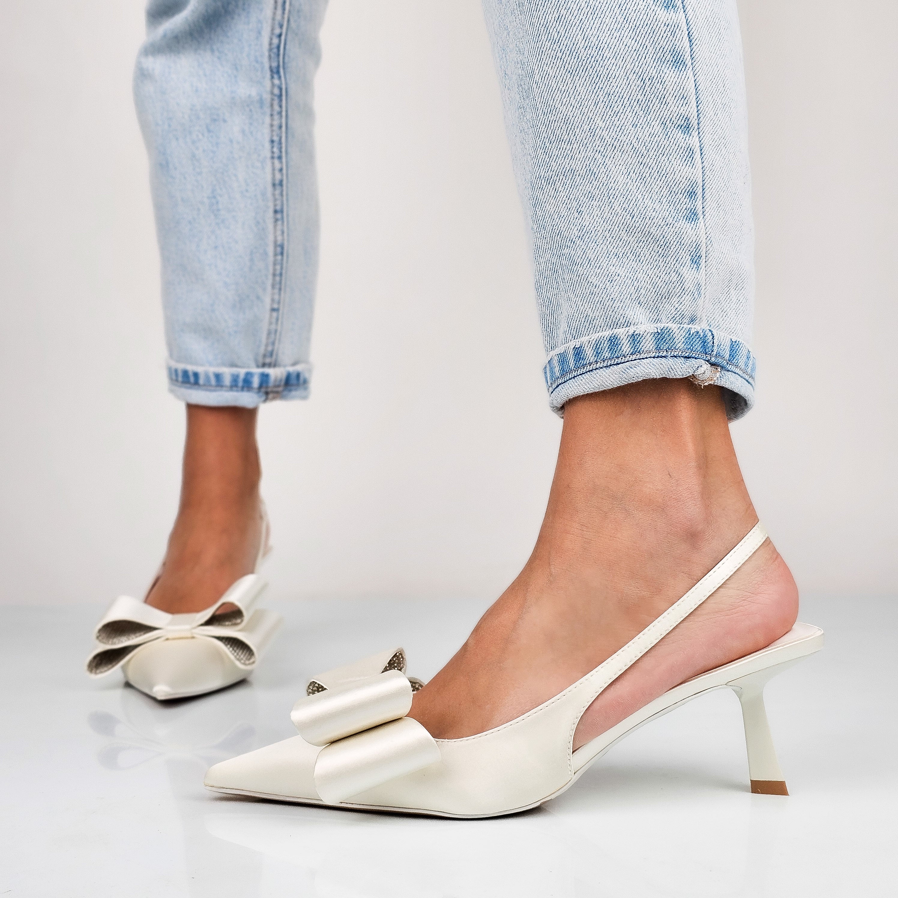 Rania - Decollette Donna Slingback In Raso