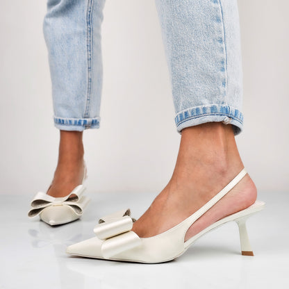 Rania - Decollette Donna Slingback In Raso