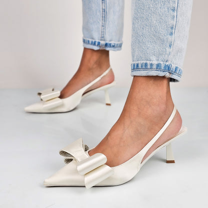 Rania - Decollette Donna Slingback In Raso