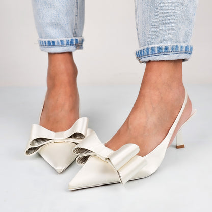 Rania - Decollette Donna Slingback In Raso