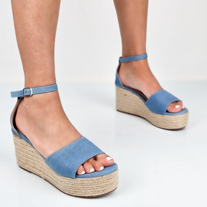 Marinella - Sandali Zeppa Corda