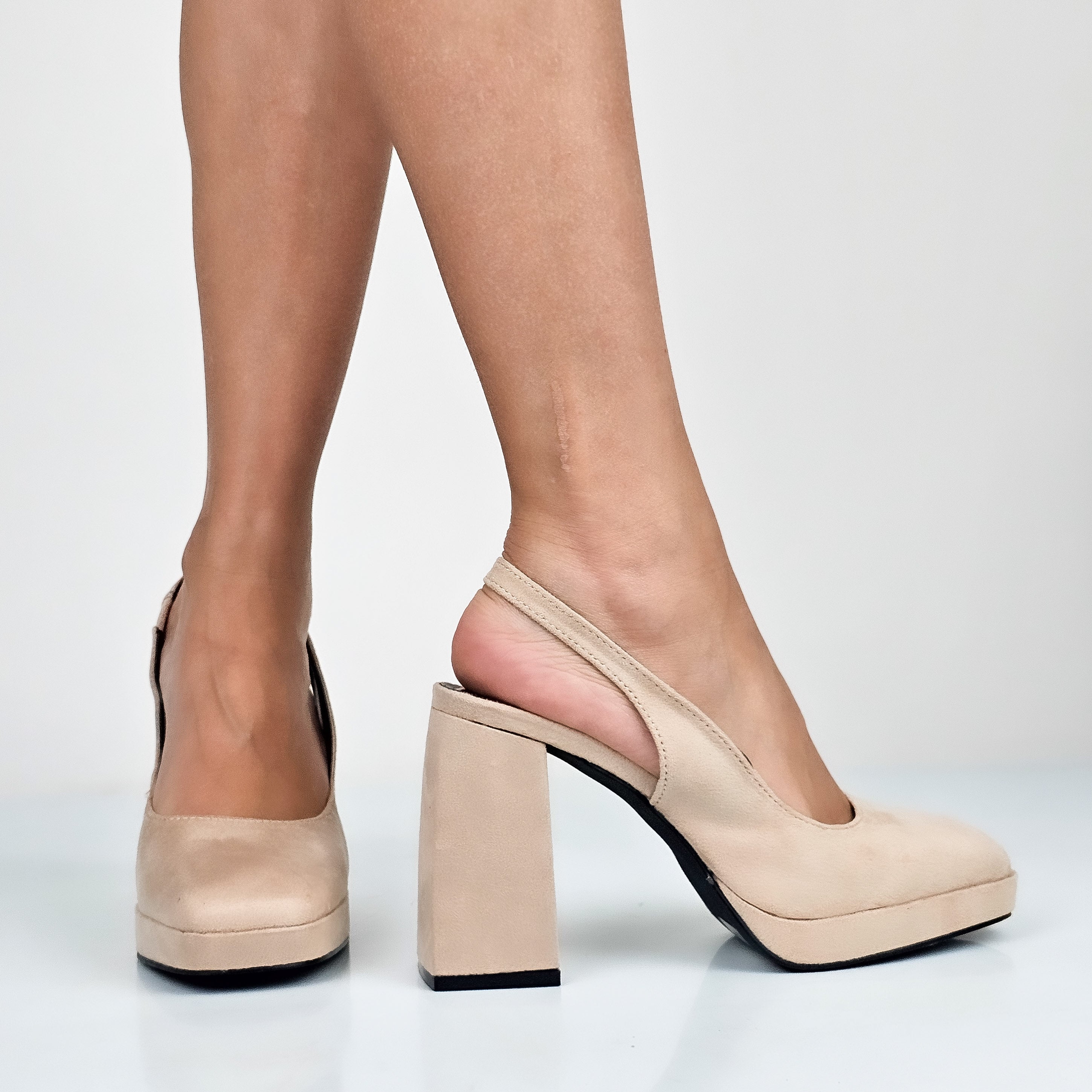 Alba - Decollette Slingback Tacco Largo