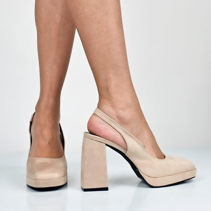 Alba - Decollette Slingback Tacco Largo