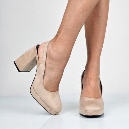 Alba - Decollette Slingback Tacco Largo