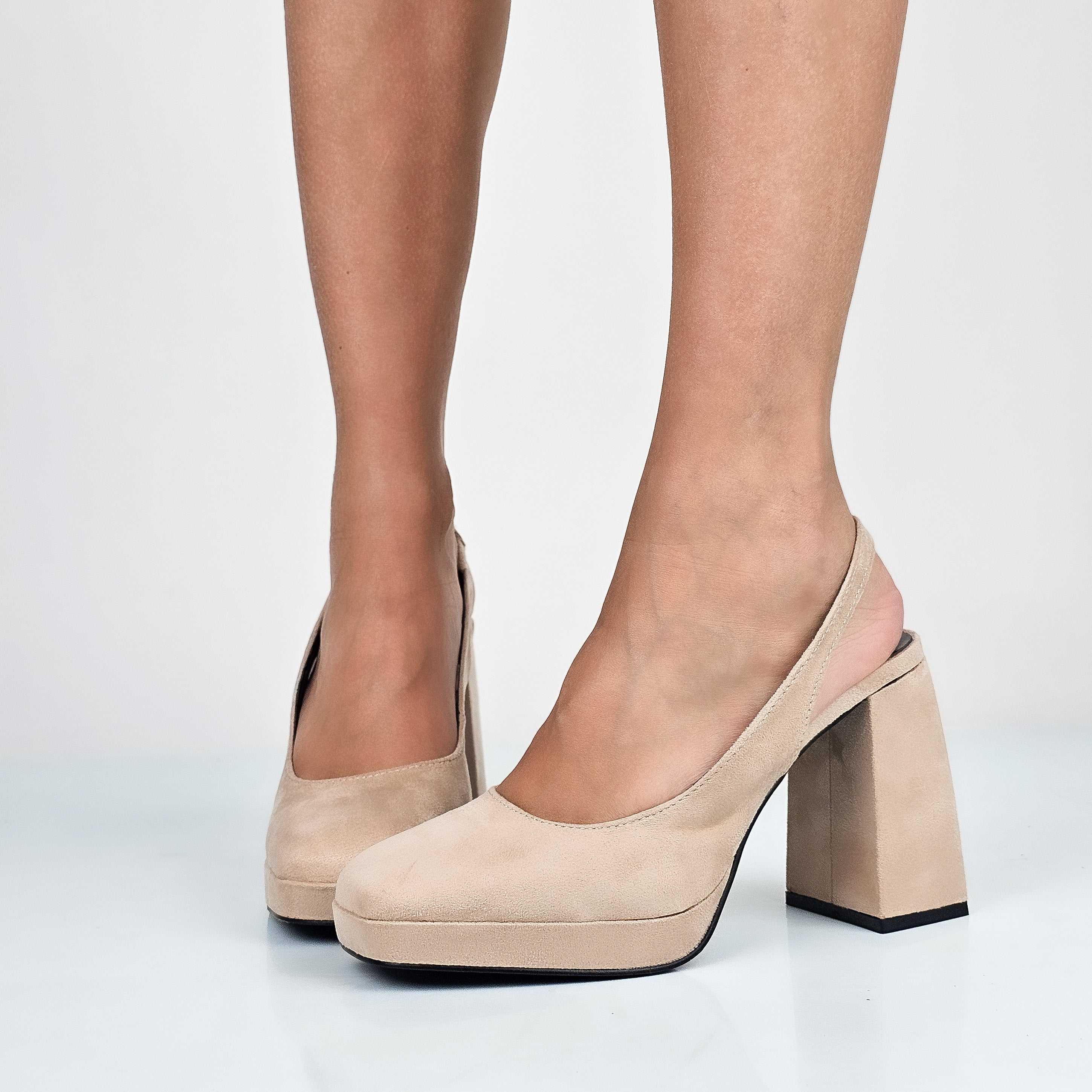 Alba - Decollette Slingback Tacco Largo