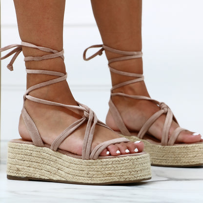 Unique - Sandali Donna Zeppa Corda